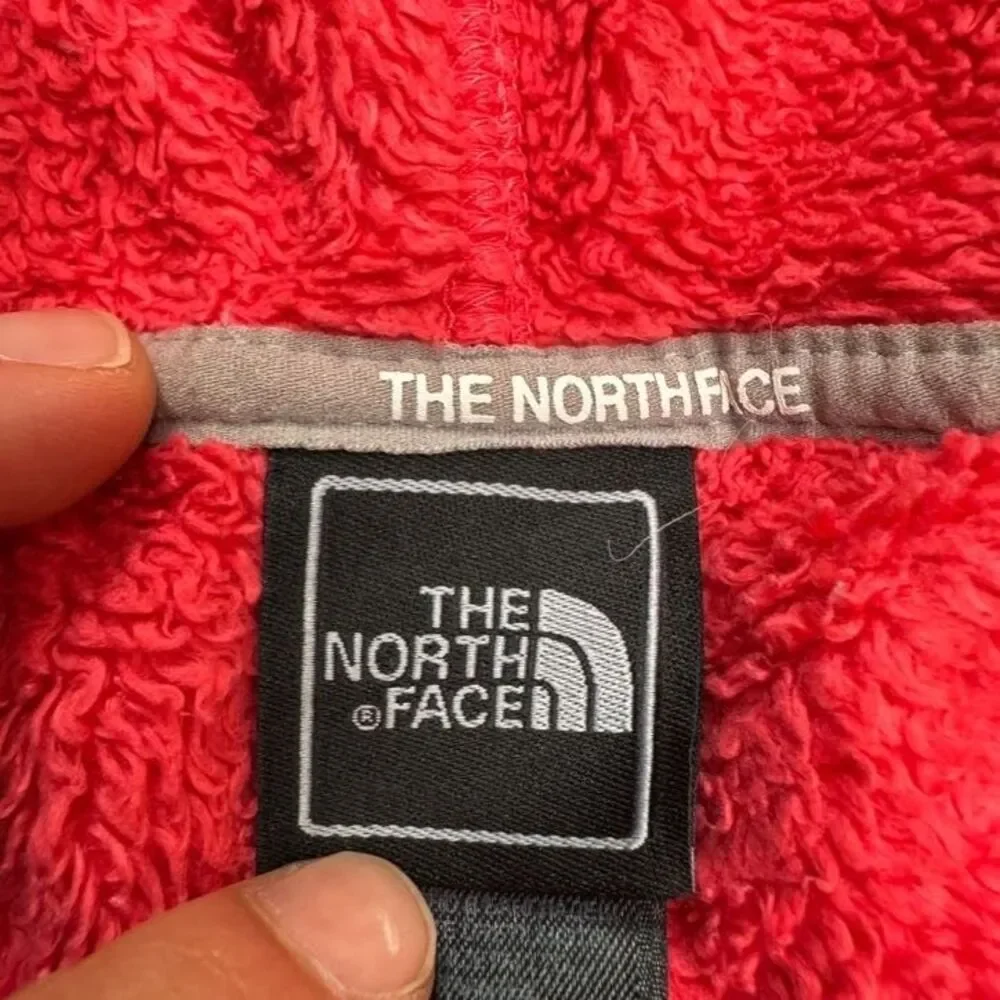 The North Face Osito Fleece Hoodie Jacket Girls XL Red Full Zip Pocket School